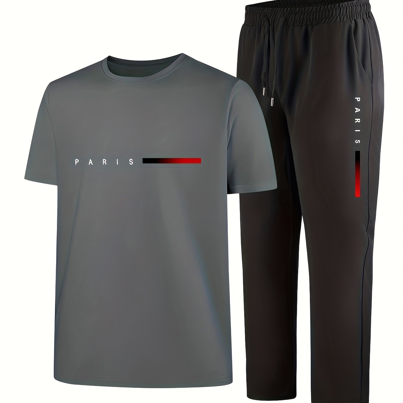 Casual Paris Print Two - Piece Outfit Track Suit - Mumzar