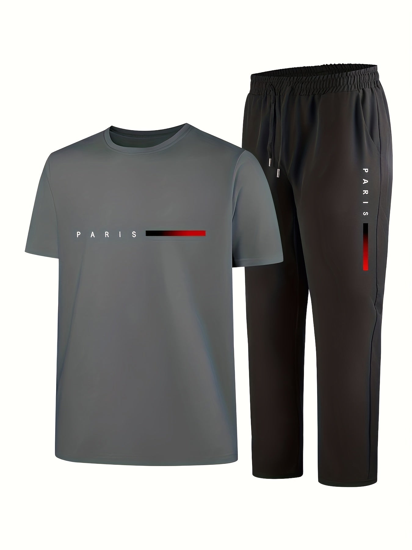 Casual Paris Print Two - Piece Outfit Track Suit - Mumzar
