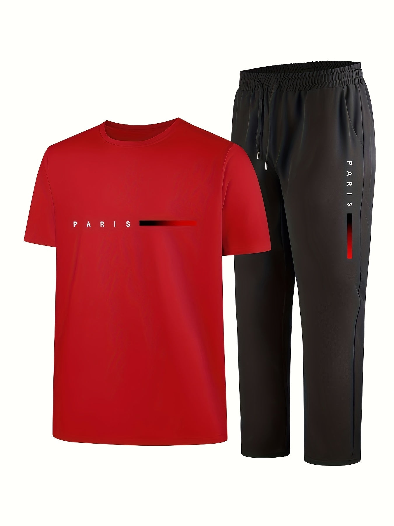 Casual Paris Print Two - Piece Outfit Track Suit - Mumzar