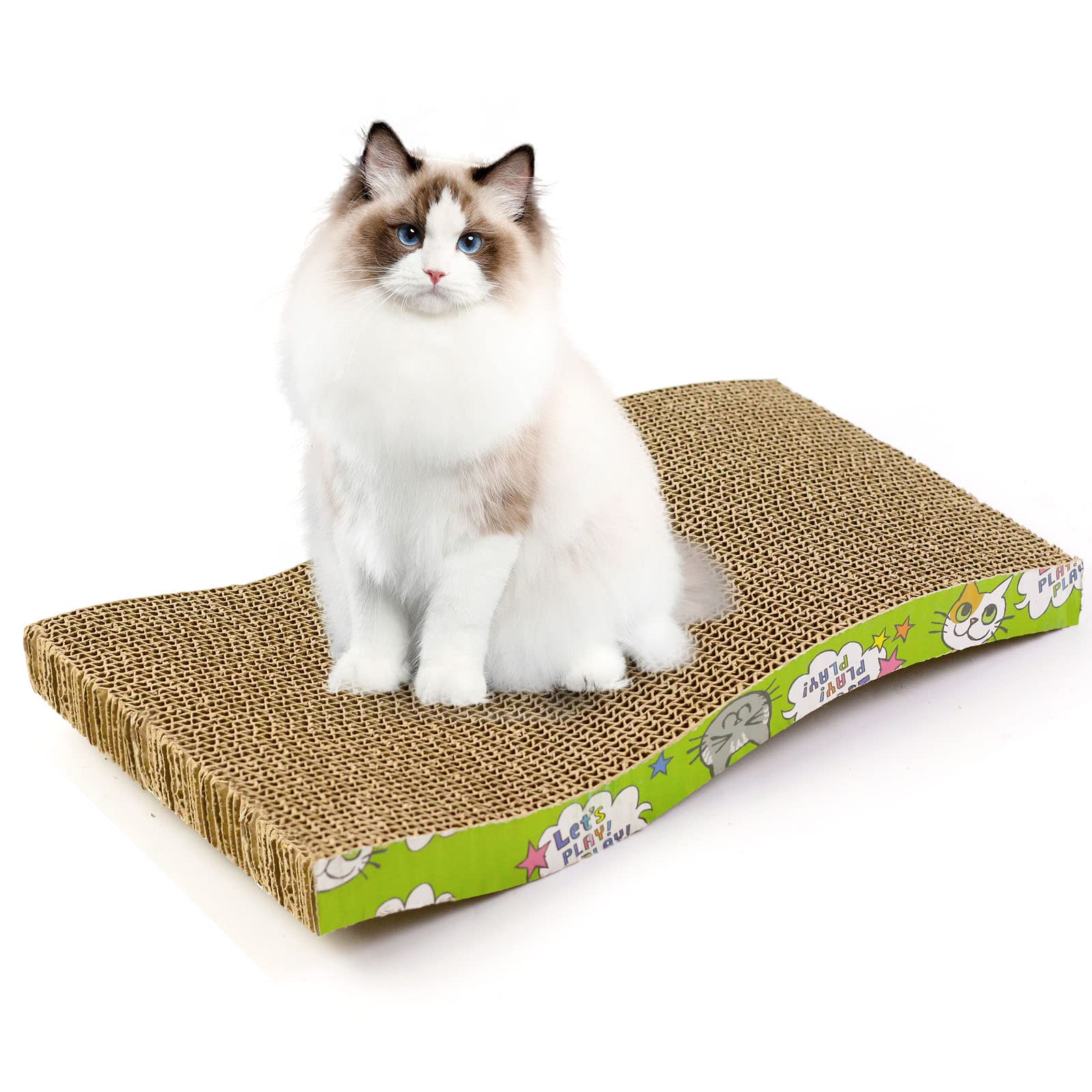 Huitich cat scratch board cardboard designed for cats to scratch and play comfortably