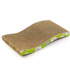 Huitich cat scratch board cardboard in a wavy design for engaging scratching and play