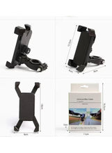 Universal bike phone holder with thick base and adjustable handlebar clamp