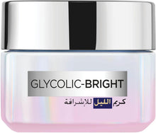 L’Oréal Paris Glycolic Bright glowing night cream jar