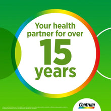 Centrum multivitamin health partner for over 15 years badge