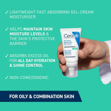 Hand holding small oil control gel-cream tube
