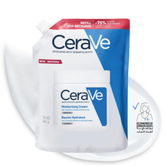 CeraVe refillable moisturizing cream UAE in a 16 oz pouch designed for eco-friendly skincare