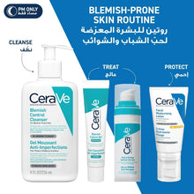 CeraVe blemish-prone skin routine set with serum bottle and lotion tube