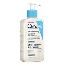 CeraVe SA Smoothing Cleanser pump bottle, blue pump, 8 fl oz