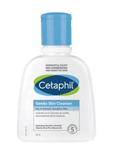 Cetaphil Gentle Skin Cleanser pump bottle, blue cap, white body
