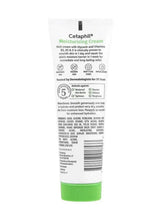 Cetaphil Moisturizing Cream tube, back label view, green ribbed cap