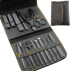 Sky-Touch Nail Clipper Set 16pcs, Manicure Set Stainless Steel Professional Nail Clippers Pedicure Tools For Hand Foot & Face Care Gift For Men Women Friends And Parents