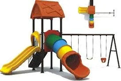 Children’s Outdoor Playground Set with Tunnel Slide, Swings & Roof – SHA-23013 - Mumzar