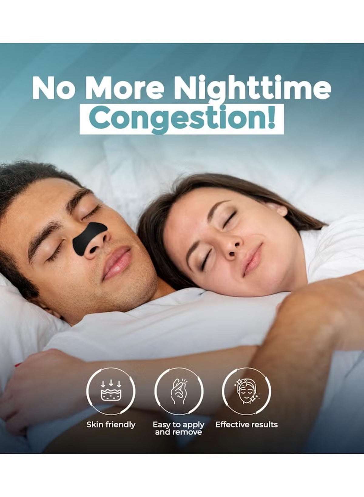 Chillspace athletic nasal strips extra strength for nighttime congestion relief in a cozy bedroom setting