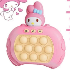 Huitich pink Pop Push Light-Up Controller shaped like Cinnamoroll fidget toy for kids with buttons and bubbles