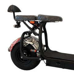 Huitich City Coco scooter 30 mph black electric scooter rear wheel with dual seats and suspension