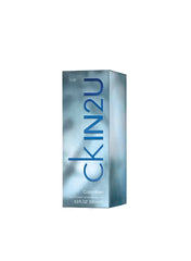 CK IN2U perfume for men by Calvin Klein in a sleek blue box packaging