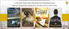 Classic literature box set featuring Wuthering Heights, Pride and Prejudice, The Great Gatsby, and The Picture of Dorian Gray