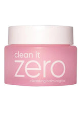 Clean it Zero cleansing balm jar with pink balm and white lid, Original 100ml