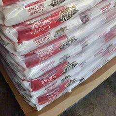 Clear pallet wrapping roll 50cm wrapping stacked sugar packages on a pallet for secure transport