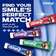 Closeup toothpaste variety set with blue, purple, and green tubes