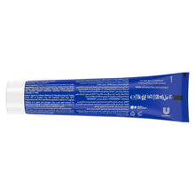 Closeup Cool Breeze toothpaste back panel with product details and barcode