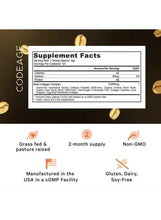 Supplement Facts label for collagen peptides powder on CODE AGE container