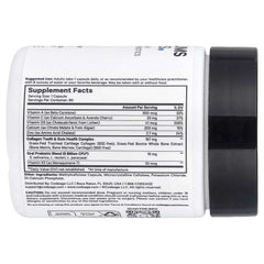 Codeage teeth and gum vitamins supplement bottle with detailed supplement facts label