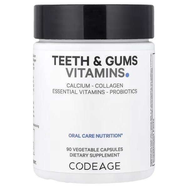 Codeage teeth and gum vitamins supplement with calcium collagen essential vitamins probiotics