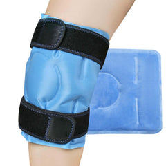 KASTWAVE adjustable knee wrap with reusable blue gel ice pack for knee injuries