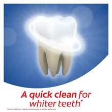 Whitening toothpaste quick clean for whiter teeth glowing tooth illustration