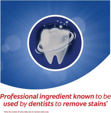 Professional ingredient badge with tooth and foam splash icon for whitening toothpaste