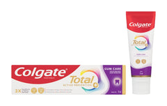 Colgate Total Active Prevention toothpaste Gum Care 75ml tube and box showing branding and benefits
