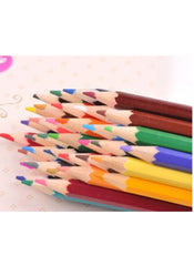 Huitich wooden colored pencils for drawing and coloring arranged in a colorful fan pattern