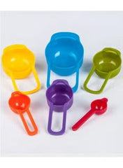 Huitich colorful measuring cups for baking in yellow blue green purple orange and red set