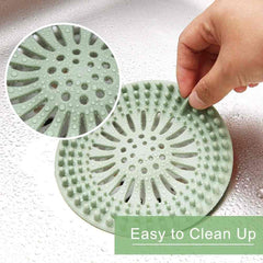 Huitich silicone drain filter being removed from drain showing easy to clean design colorful shower drain strainer pack