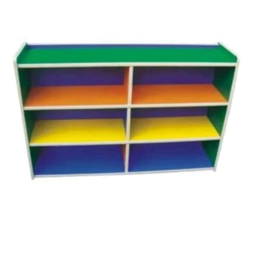 Huitich toy chest organizer with colorful storage shelves in green orange yellow and blue