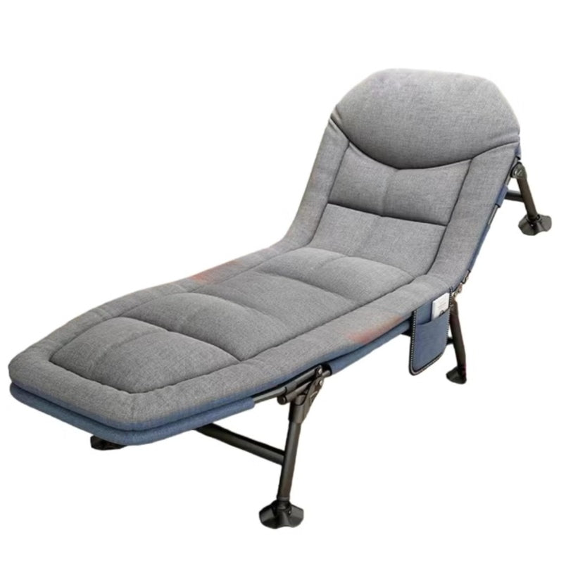 Huitich comfortable lounge chair for living room with padded gray fabric and adjustable metal frame