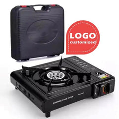 Huitich compact outdoor camping stove with portable gas burner and black carrying case