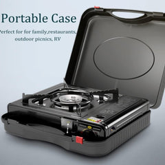Huitich compact outdoor camping stove with portable case perfect for family picnics and RV use