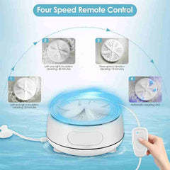 Huitich compact portable washing machine with four speed remote control and efficient circulating wash system