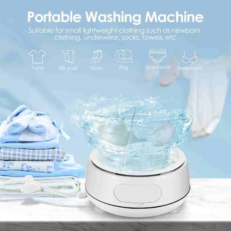 Huitich compact portable washing machine with water splash suitable for small lightweight clothing