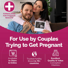 Conceive Plus couple holding ultrasound smiling For Use by Couples Trying to Get Pregnant fertility lubricant for conception