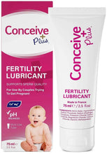 Fertility-friendly personal lubricant squeeze tube, white
