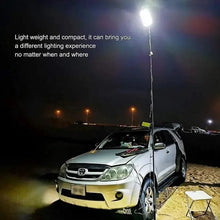 LED camping lantern on extended cable with bright white light head