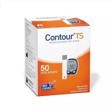Contour TS blood glucose test strip box, 50 strips, no coding