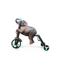 Huitich convertible tricycle for kids with black frame and turquoise accents designed for young children