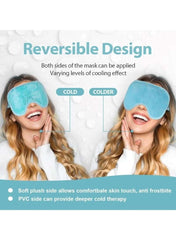 Huitich cooling gel sleep mask with reversible design for adjustable cold therapy and soft plush comfort