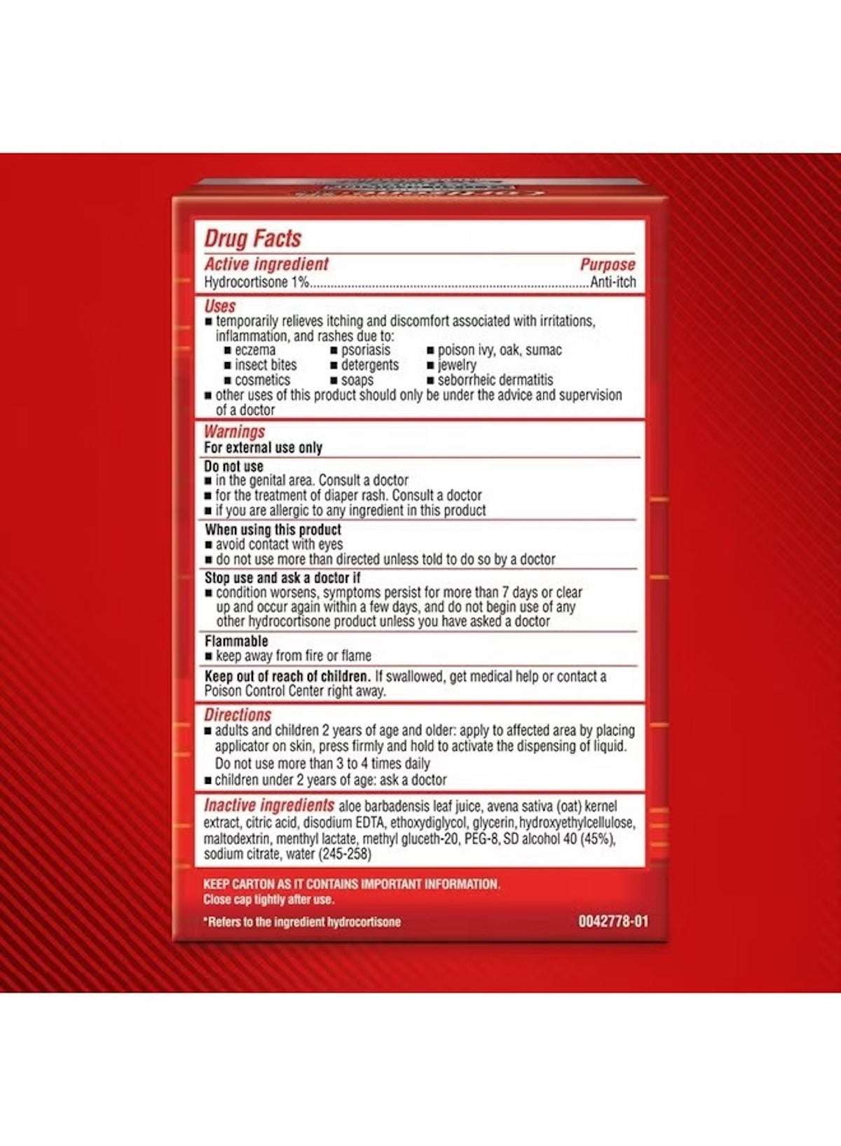 Cortizone 10 hydrocortisone anti-itch liquid applicator for relief from itching and skin irritations
