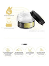 COSRX Snail 92 all-in-one cream jar with glossy cream swirl and black lid
