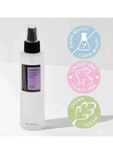 AHA/BHA clarifying toner bottle with clean beauty, cruelty-free, vegan seals